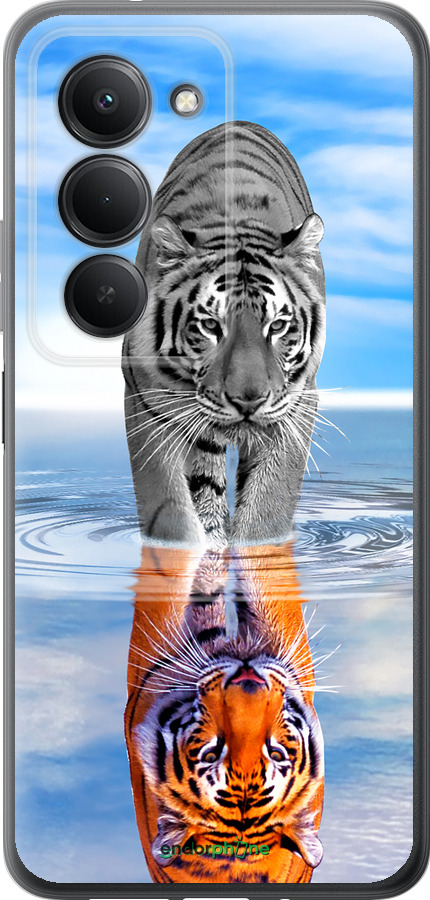 Силиконовый чехол Тигр для Xiaomi Redmi 15 4G - 6016u-4136 изображение 