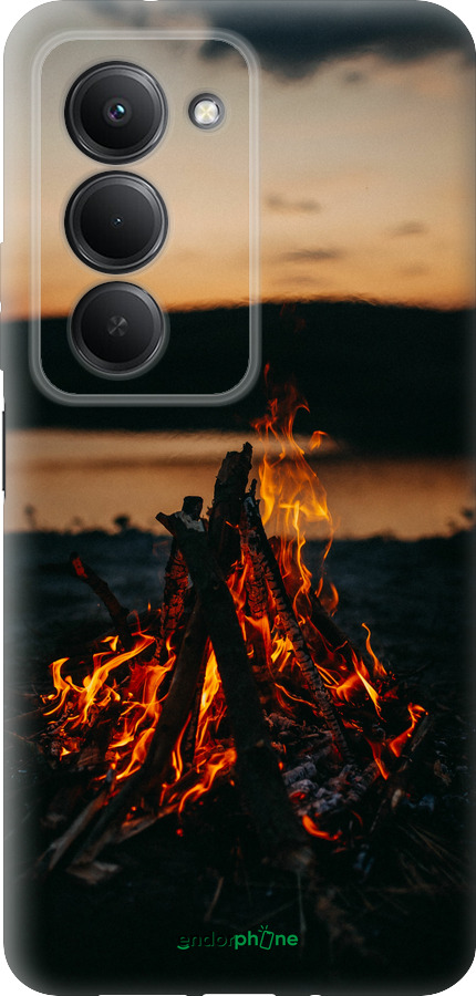 Силиконовый чехол Огонь для Xiaomi Redmi 15 4G - 6021u-4136 изображение 