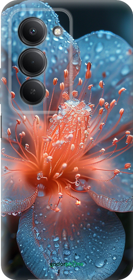 Силиконовый чехол Роса на цветке для Xiaomi Redmi 15 4G - 6039u-4136 изображение 