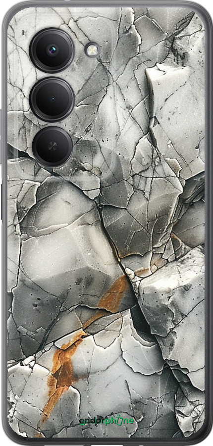 Силиконовый чехол Серый мрамор для Xiaomi Redmi 15 4G - 6041u-4136 изображение 