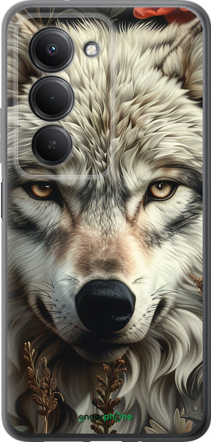 Силиконовый чехол Волчий взгляд для Xiaomi Redmi 15 4G - 6066u-4136 изображение 