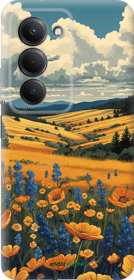 Силиконовый чехол Украинское поле для Xiaomi Redmi 15 4G - 6082u-4136 изображение 