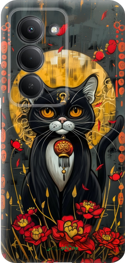 Силиконовый чехол China Cat для Xiaomi Redmi 15 4G - 6134u-4136 изображение 