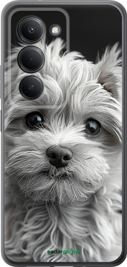 Силиконовый чехол Мальтипу на чорном фоне для Xiaomi Redmi 15 4G - 6156u-4136 изображение 