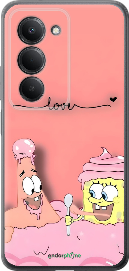 Силиконовый чехол Спанч Боб для Xiaomi Redmi 15 4G - 6282u-4136 изображение 