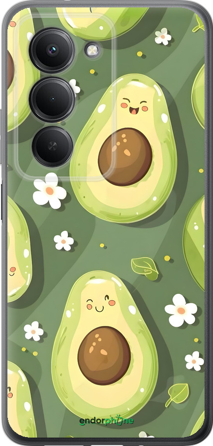 Силиконовый чехол Авокадо для Xiaomi Redmi 15 4G - 6380u-4136 изображение 