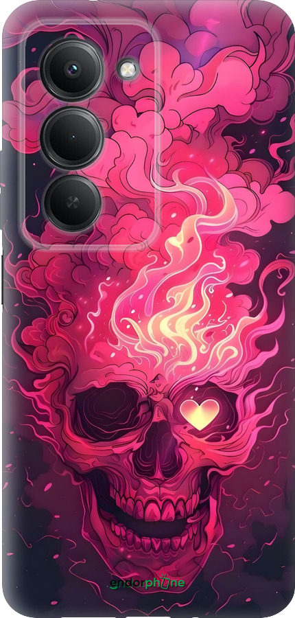 Силиконовый чехол Череп арт для Xiaomi Redmi 15 4G - 6385u-4136 изображение 