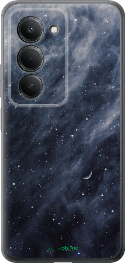 Силиконовый чехол Голубые облака, Голубая луна для Xiaomi Redmi 15 4G - 6398u-4136 изображение 