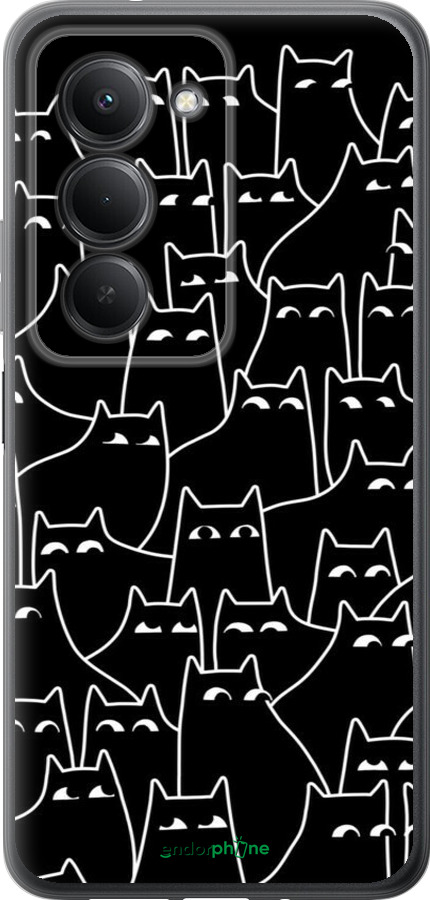 Силиконовый чехол С изображением кошек для Xiaomi Redmi 15 4G - 6470u-4136 изображение 