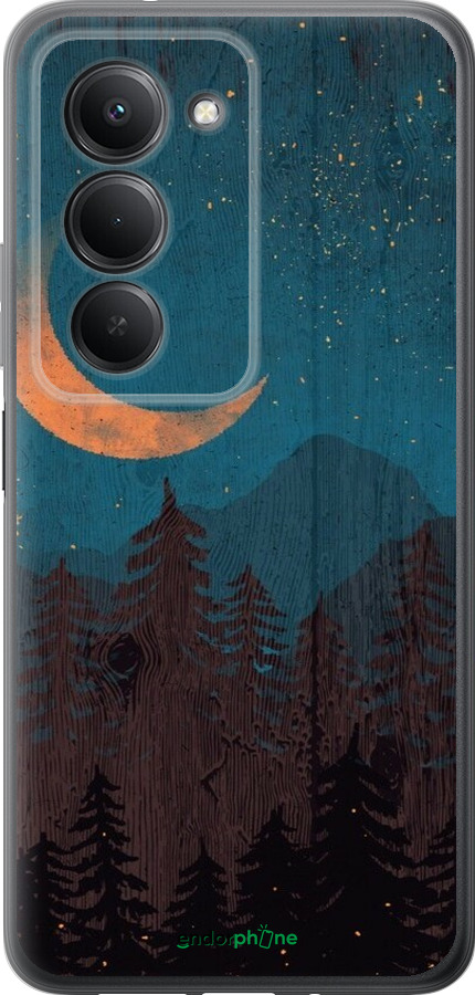 Силиконовый чехол Звездный лес для Xiaomi Redmi 15 4G - 6480u-4136 изображение 