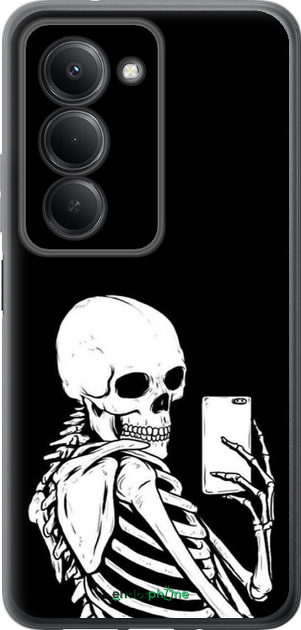 Силиконовый чехол Скелет делает Selfie для Xiaomi Redmi 15 4G - 6535u-4136 изображение 