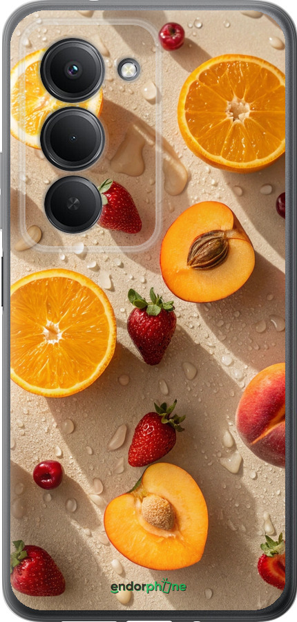 Силиконовый чехол Фрукты 3 для Xiaomi Redmi 15 4G - 6703u-4136 изображение 