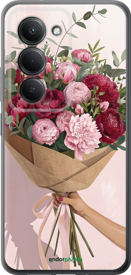 Силиконовый чехол Пионы 1 для Xiaomi Redmi 15 4G - 6705u-4136 изображение 