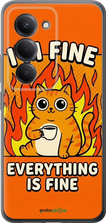 Силіконовий чехол Funny Cat для Xiaomi Redmi 15 4G - 6786u-4136 изображение 