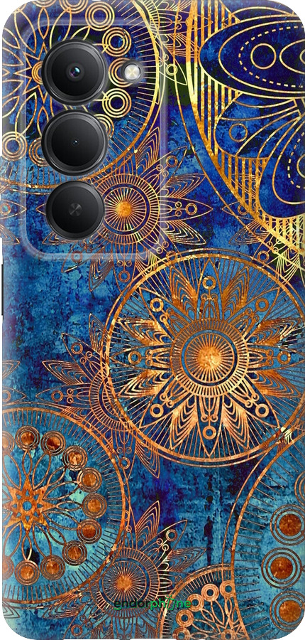 Силиконовый чехол Золотой узор для Xiaomi Redmi 15 4G - 678u-4136 изображение 