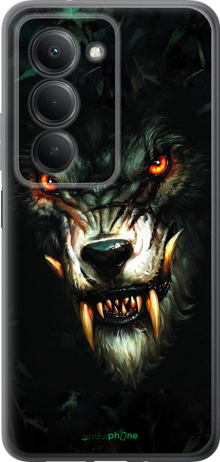 Силиконовый чехол Дьявольский волк для Xiaomi Redmi 15 4G - 833u-4136 изображение 