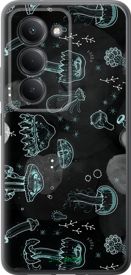 Силиконовый чехол Медузы для Xiaomi Redmi 15 4G - 906u-4136 изображение 