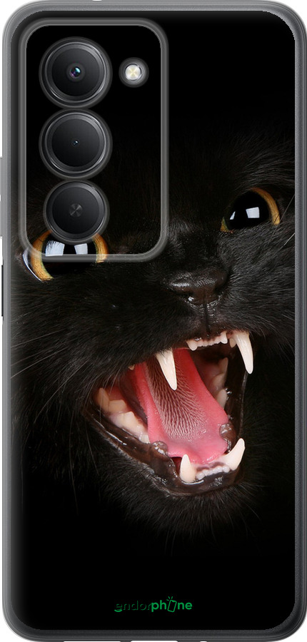 Силиконовый чехол Чёрная кошка для Xiaomi Redmi 15 4G - 932u-4136 изображение 