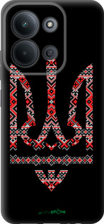 Силиконовый чехол Герб - вышиванка на черном фоне для Xiaomi POCO C85 4G - 1196u-4233 изображение 