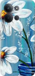 Силиконовый чехол Красивые арт-ромашки для Xiaomi POCO C85 4G - 4031u-4233 изображение 