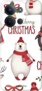 Силиконовый чехол Merry Christmas для Xiaomi POCO C85 4G - 4106u-4233 изображение 