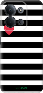 Силиконовый чехол Черно-белые полосы для Xiaomi POCO C85 4G - 4461u-4233 изображение 