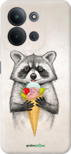 Силиконовый чехол Енотик с мороженым для Xiaomi POCO C85 4G - 4602u-4233 изображение 