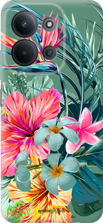 Силиконовый чехол Тропические цветы v1 для Xiaomi POCO C85 4G - 4667u-4233 изображение 