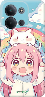 Силиконовый чехол Девочка аниме радуга для Xiaomi POCO C85 4G - 6304u-4233 изображение 