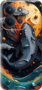 Силиконовый чехол Кит в космосе для Xiaomi POCO C85 4G - 6328u-4233 изображение 