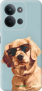 Силиконовый чехол Пес в очках для Xiaomi POCO C85 4G - 6381u-4233 изображение 