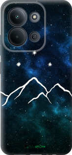 Силиконовый чехол Горы и звезды нарисованы на фоне галактики для Xiaomi Redmi 15C 4G - 6490u-4095 изображение 