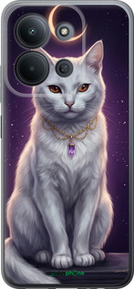 Силіконовий чехол Mystic White Cat Gothic Dark Purple Gold для Xiaomi POCO C85 4G - 6805u-4233 изображение 