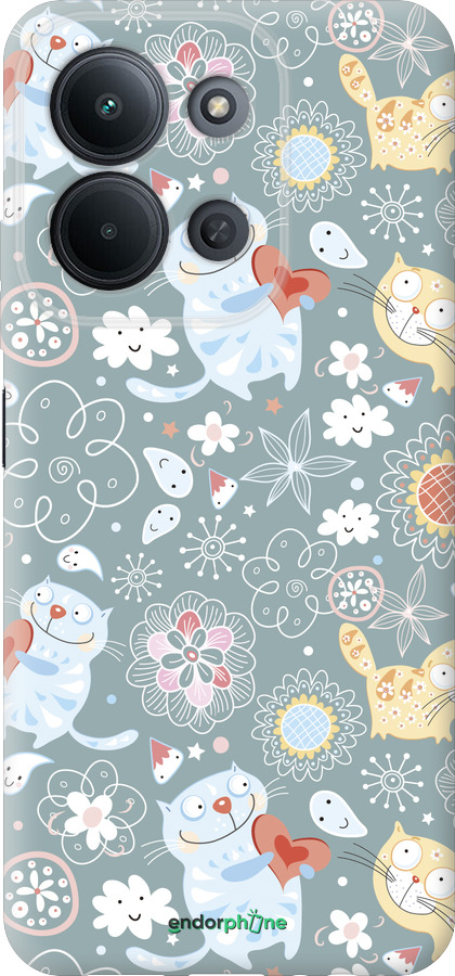 Силиконовый чехол Котята v3 для Xiaomi POCO C85 4G - 1223u-4233 изображение 