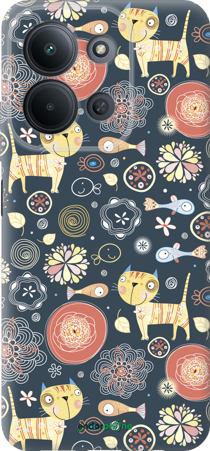 Силиконовый чехол Котята v4 для Xiaomi POCO C85 4G - 1224u-4233 изображение 