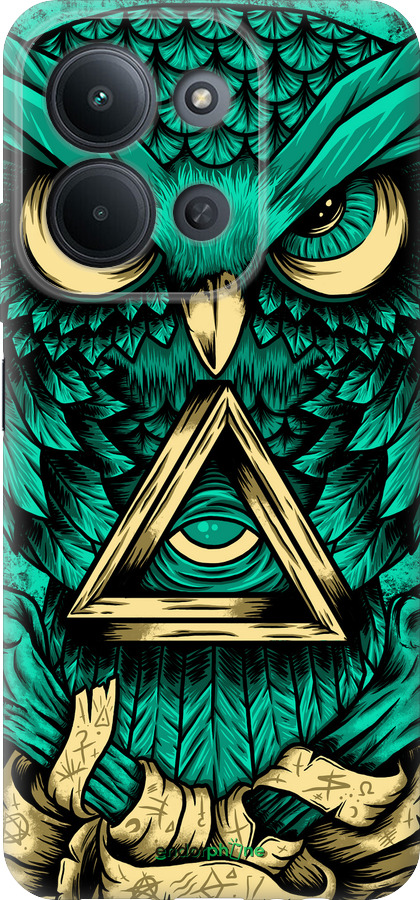 Силиконовый чехол Сова Арт-тату для Xiaomi POCO C85 4G - 3971u-4233 изображение 