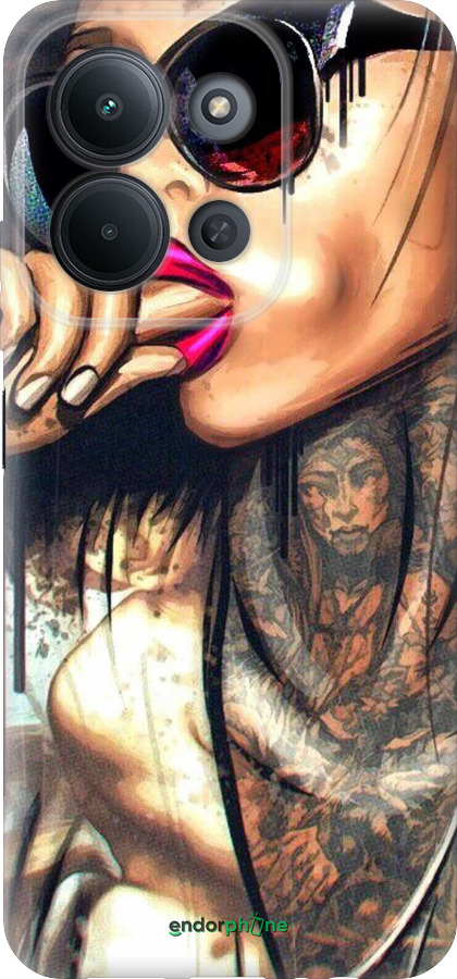 Силіконовий чехол Дівчина в тату для Xiaomi Redmi 15C 4G - 4001u-4095 изображение 
