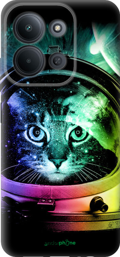 Силиконовый чехол Кот-астронавт для Xiaomi POCO C85 4G - 4154u-4233 изображение 