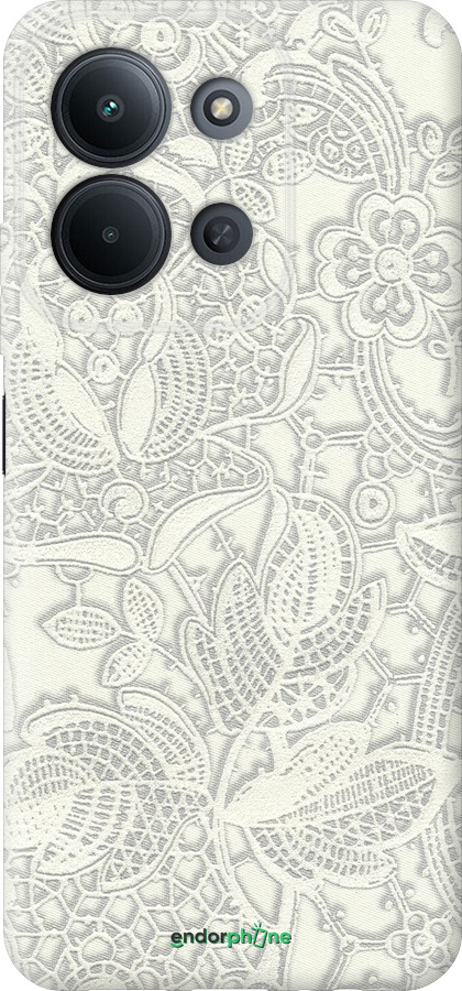 Силиконовый чехол Белое кружево для Xiaomi Redmi 15C 4G - 4383u-4095 изображение 