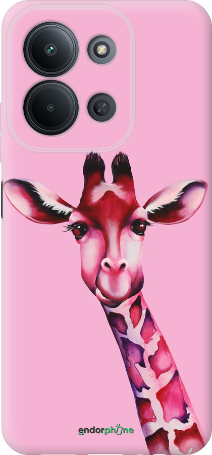 Силиконовый чехол Розовая жирафа для Xiaomi Redmi 15C 4G - 4441u-4095 изображение 
