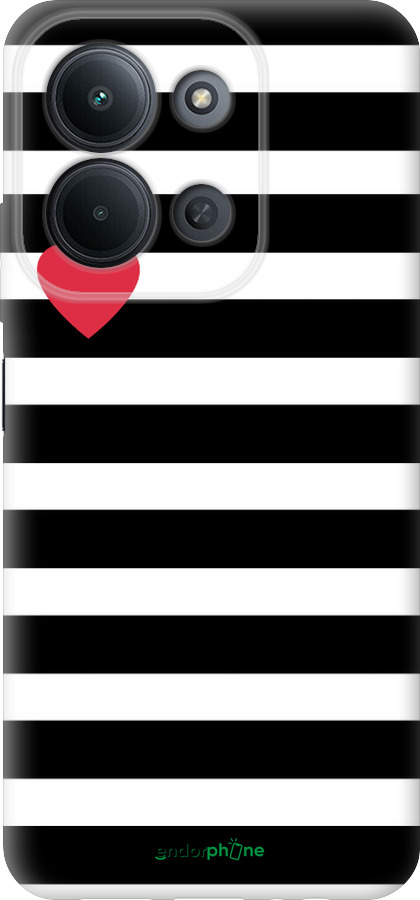 Силиконовый чехол Черно-белые полосы для Xiaomi POCO C85 4G - 4461u-4233 изображение 