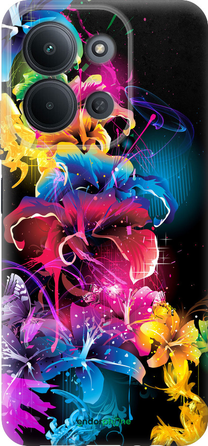 Силиконовый чехол Абстрактные цветы для Xiaomi Redmi 15C 4G - 511u-4095 изображение 