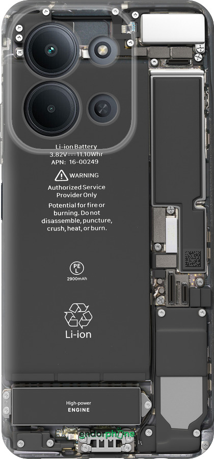 Силіконовий чехол Деталі смартфона для Xiaomi Redmi 15C 4G - 5487u-4095 изображение 