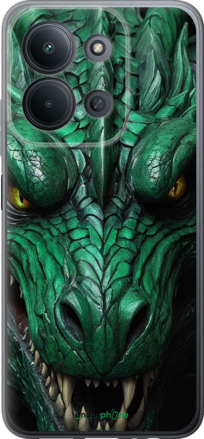 Силиконовый чехол Зелёный дракон v2 для Xiaomi POCO C85 4G - 5817u-4233 изображение 