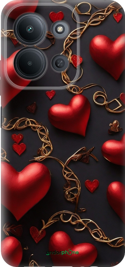 Силіконовий чехол Сердечки для Xiaomi Redmi 15C 4G - 5831u-4095 изображение 