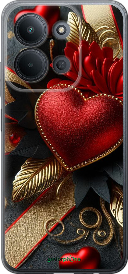 Силиконовый чехол Сердечки v2 для Xiaomi POCO C85 4G - 5832u-4233 изображение 