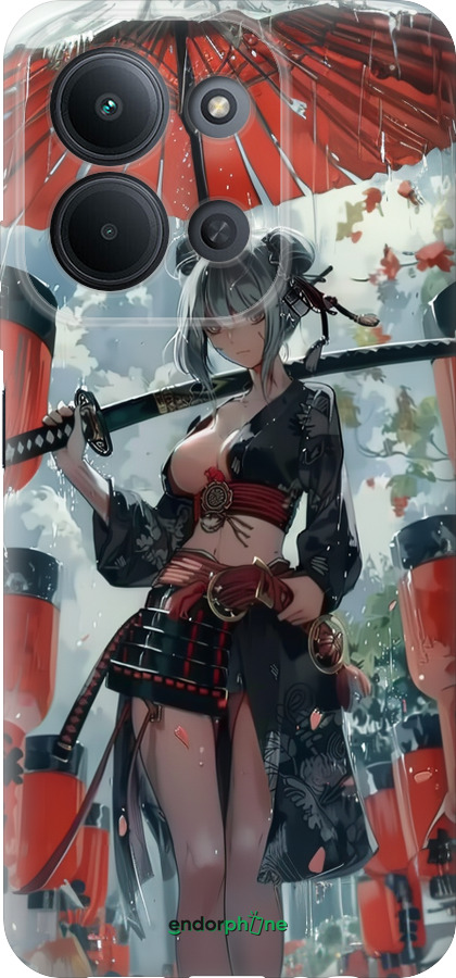 Силиконовый чехол Гейша-воин для Xiaomi Redmi 15C 4G - 6124u-4095 изображение 