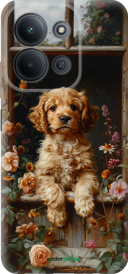 Силиконовый чехол Щенок cocker spaniel для Xiaomi POCO C85 4G - 6136u-4233 изображение 