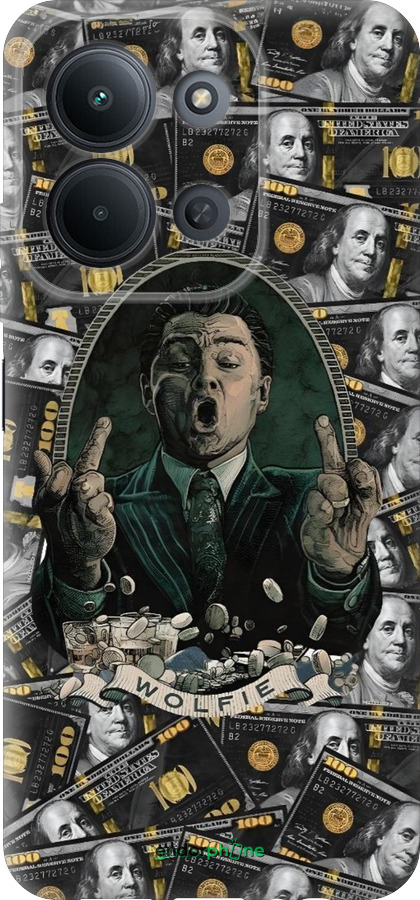 Силиконовый чехол Волк с валл стрит для Xiaomi POCO C85 4G - 6287u-4233 изображение 