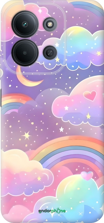 Силиконовый чехол Облака и радуга для Xiaomi POCO C85 4G - 6312u-4233 изображение 